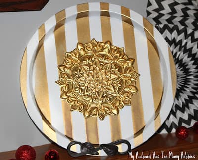 Metal Embossed Mandala Tray