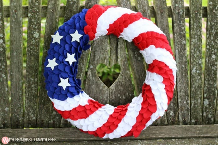 DIY Patriotic Felt Wreath